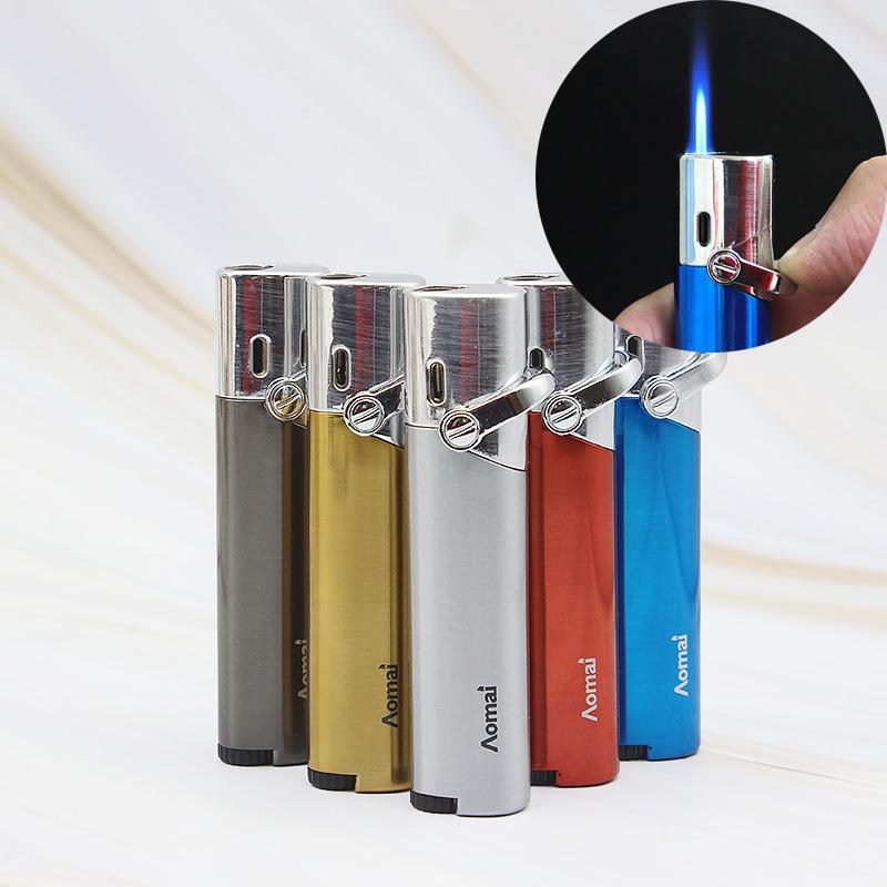 

Aomai Large Cylinder Lighter Creative Windproof Straight Metal Plating Personality Men's Gift For Cigar Torch Custom LOGO