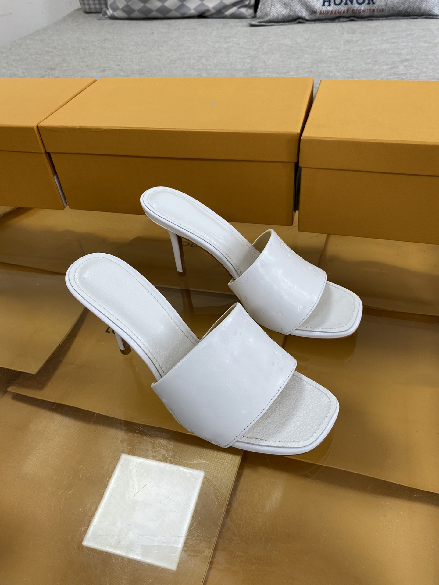 

With Box Summer Design Sandals Weave Square Toe High Heels Quality Strange Style Slippers Gladiator Womens Sandal Slides Shoes EUR 35-41, Extra fee