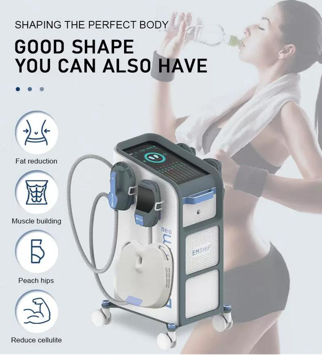 

Salon use HIEMT+RF TESLA 2/4/5 handles Slimming EMSs Muscle Stimulator Weight Loss Body Sculpt High-Intensity Electromagnetic Muscles Building Fat Burning