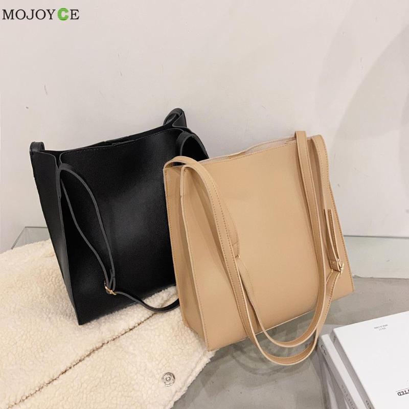 

PU Leather Crossbody Bags Lady Shoulder Handbags Female Simple Totes Simple Solid Color Summer Women 2021 Trend, Black