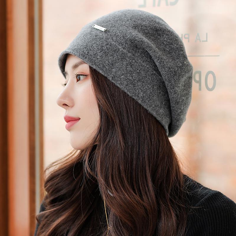 

Beanies Pure Color Wool Beret Women's Autumn / Winter Korean Version Of The Wild British Retro Painter Hat Melon