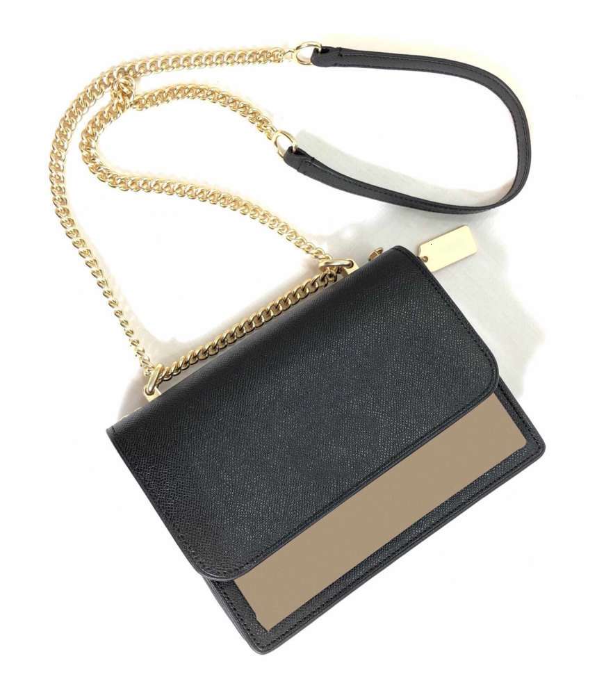 

7A+ 2020 handbag leather shoulder inclined across small bales organ ling, the chain of direct selling, Black
