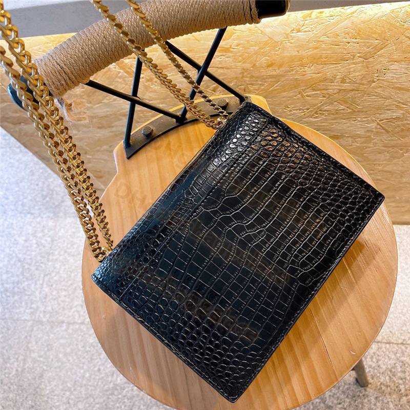

Top Quality Shoulder Bags Luxurious 2022 Luxury Designer Bag Gold Chain Wholesale Formal Women Ladies Lady Chains Leather Handbags Cross body Clutch Totes Flap 24CM, No bags