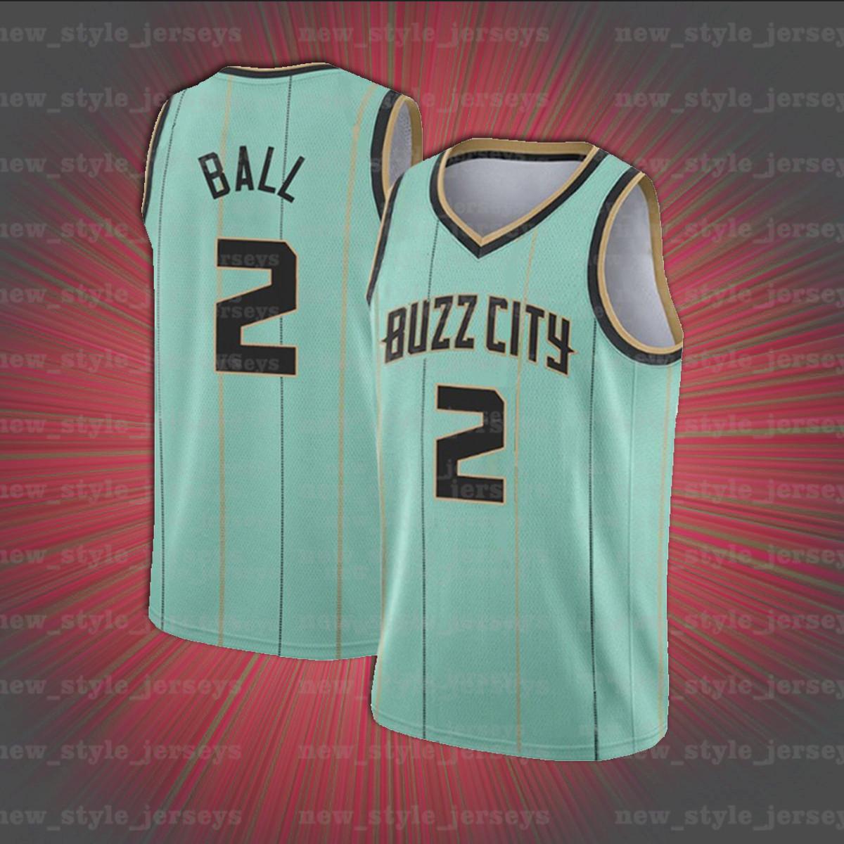 

2 LaMelo 20 Gordon Ball TERRY Hayward Charlotte Hornets Men ROZIER Basketball Jerseys Miles Bridges, Black;red