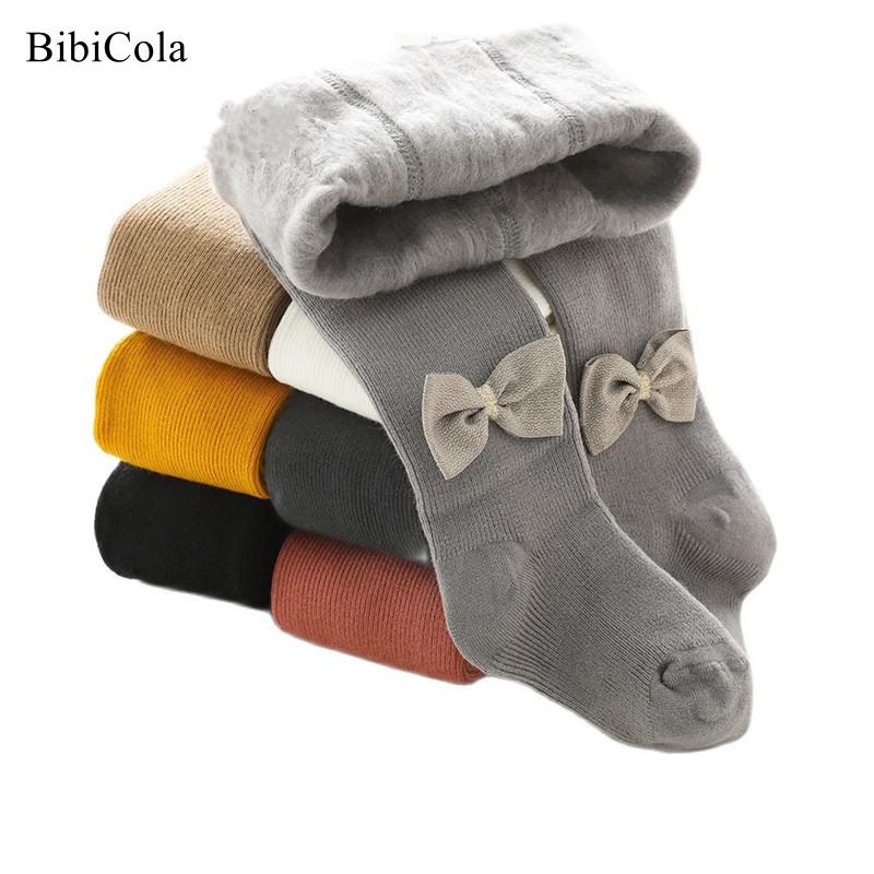 

Leggings & Tights Winter Thicken Toddler Girls Pantyhose Soft Plus Velvet Baby Bowknot Elastic Waist Infant 0-6 Years, Blue