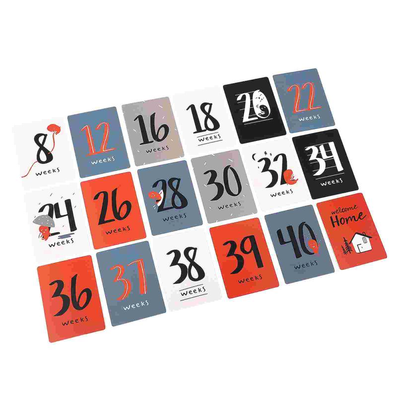 

Maternity Dresses 18Pcs Pregnant Pography Background Cards Po Props Mom Gifts, White