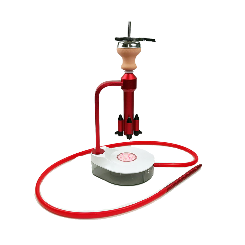 

2022 Arabian LED Light Hookahs Rocket Set Chicha Water Pipes Vapes Special Venting Pot Hose Mouth Aluminum Bowl Shisha Accessories Bar Lighter Smoking