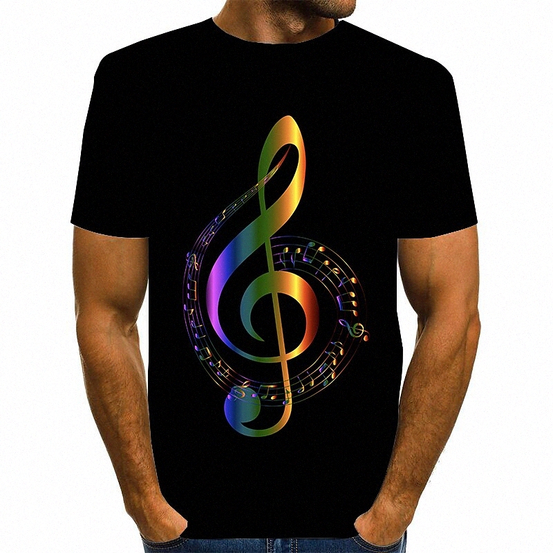 Men's T shirt Shirt Graphic Round Neck Daily Print Short Sleeve Tops Basic Exaggerated Gold Rainbow Red 69eC#