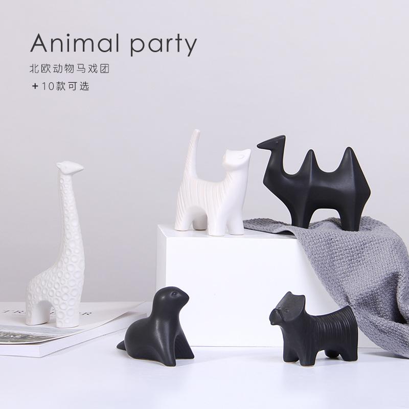 

Decorative Objects & Figurines Nordic Ceramic Wedding Gifts Animal Home Living Room Desktop El Decoration Ornaments Set Wholesale