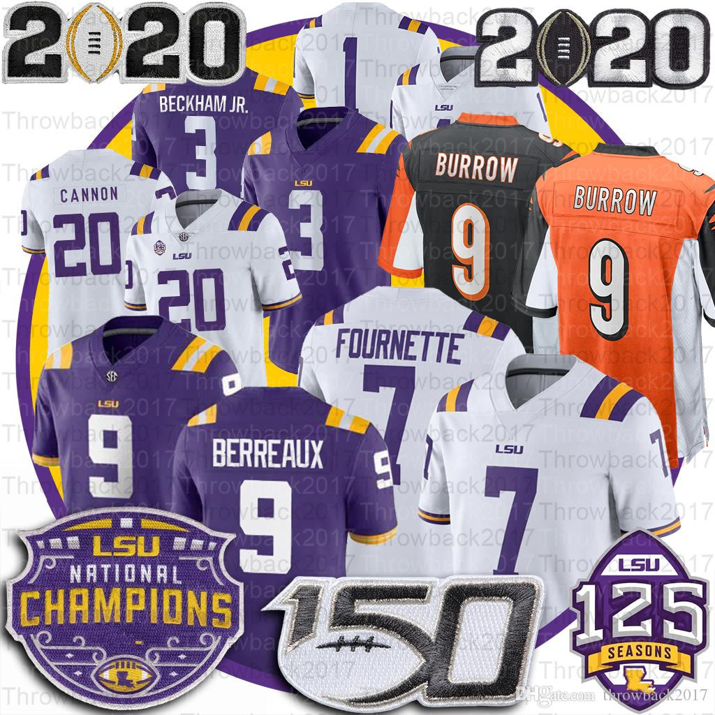 

LSU Tigers Jersey 9 Burreaux Odell Beckham Jr. Leonard Fournette Tyrann Mathieu Patrick Peterson 5 Guice 150th Peach Bowl Champions Jerseysii, Black;red