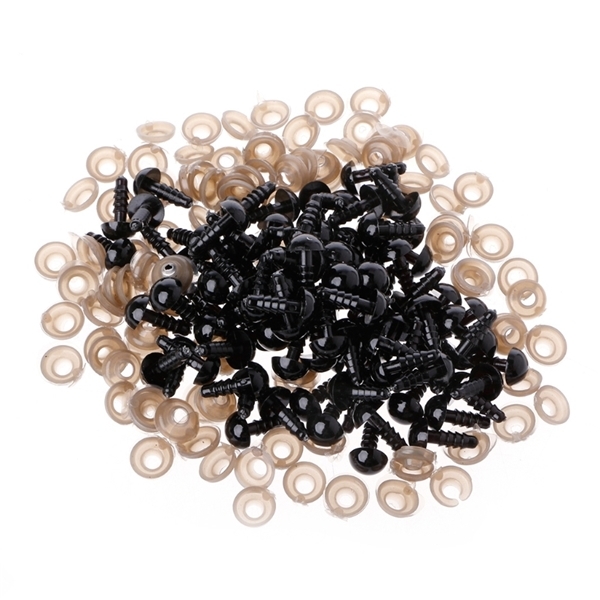 

100Pcs/Bag DIY Black Plastic Crafts Safety Eyes For Teddy Bear Dolls Soft Toy Making Animal Amigurumi Accessories Y1214