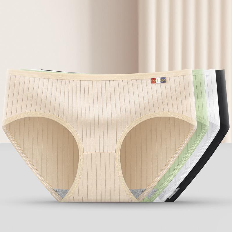 

Women's Panties 3 Pieces Candy Color Cute Ladies Cotton Japanese Breathable Sweat-Absorbent Sexy Solid Menstrual Dropship, 14