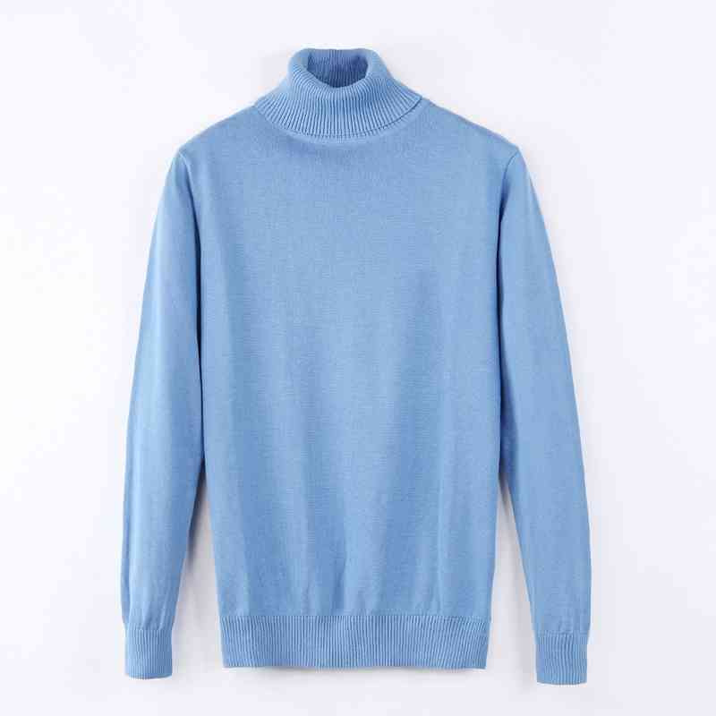 

small horse high-neck cotton autumn winter jersey jumper hombre pull homme hiver men knit sweater, Black