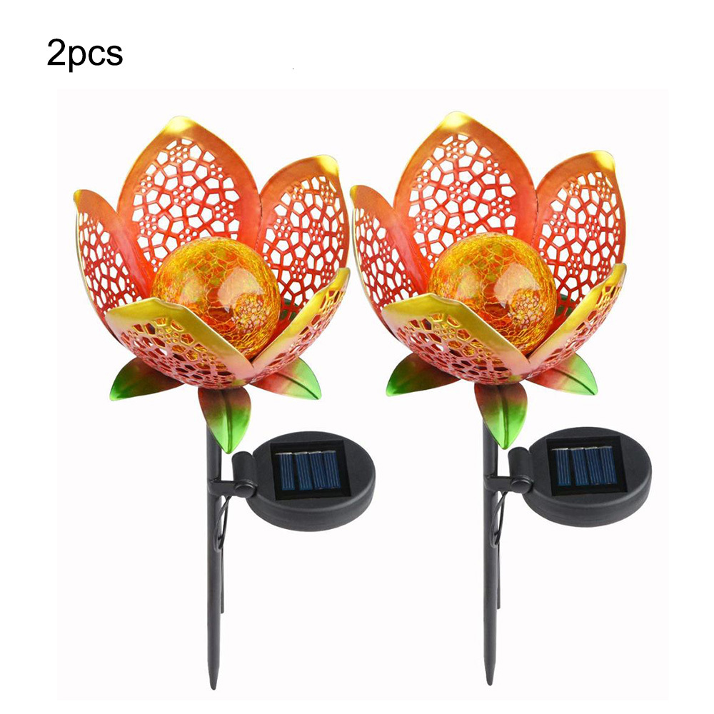 

2021 New 2 Ps Ao Ar Livre Lmpadas Solares Luzes Do Jardim Flor Luz Para o Caminho Decorativo Iluminao Automtica Clssico Retro Paisagem Estac