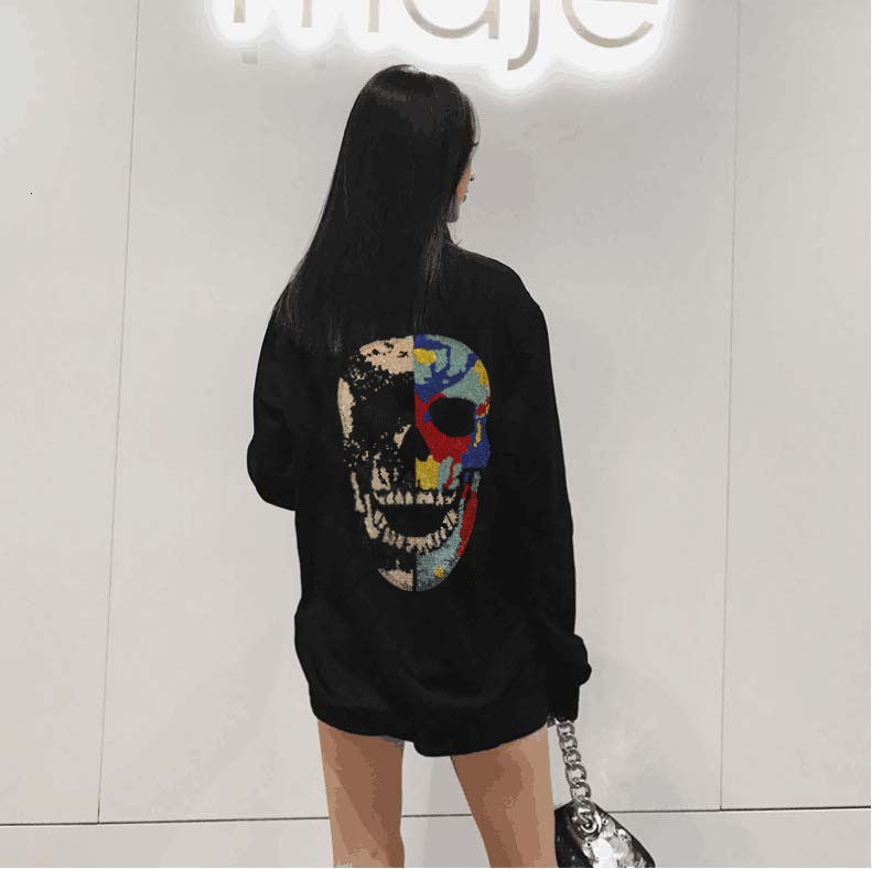 

2021 New Cool Hot Autumn Drill Sweatpants Ladies'clothes Winter Diamond Hoodies Sleeve Long Sweater Oversized Women's Hoodie Juqo, As shown in the figure