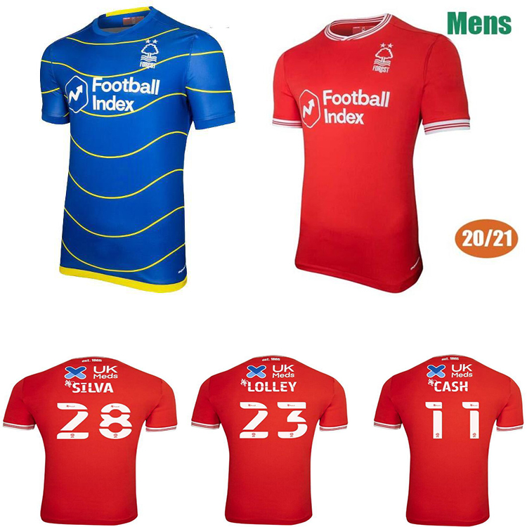 

Thailand Quality20 21 Nottingham Forest Home Away Soccer Jerseys LOLLEY GRABBAN2020 2021 WATSON Man Football Shirt, Black;yellow