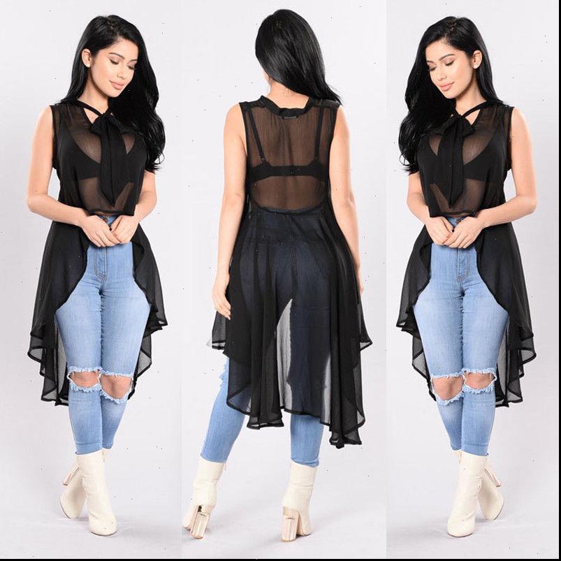 

womens clothing Sexy Womens Transparent Fluoroscopy Sleeveless Loose Blouse Casual Shirt Summer Tops Drop Shipping, White