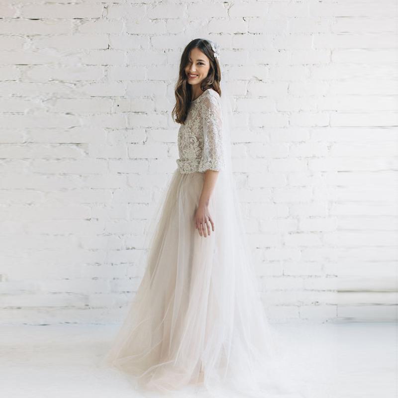 

Skirts Wedding Skirt Bridal Tulle Puff Solid Mesh Long Maxi With Train Ball Gown Nude Champagne Tutu Custom Made, Orange