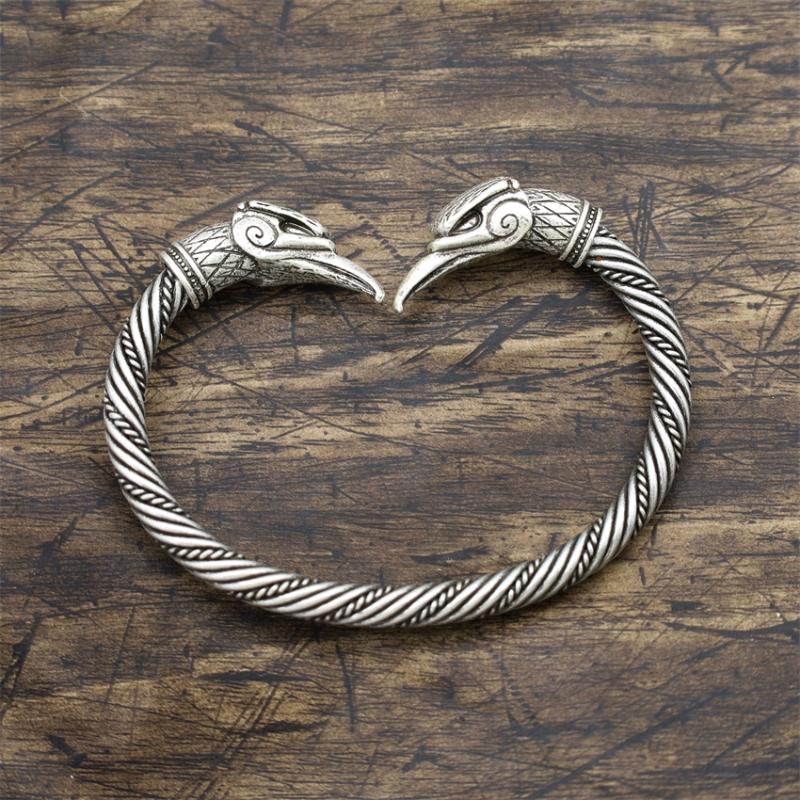 Link, Chain Odin's Raven Bracelets &amp; Bangles For Men And Women Viking Talisman Jewelry-image-720904461