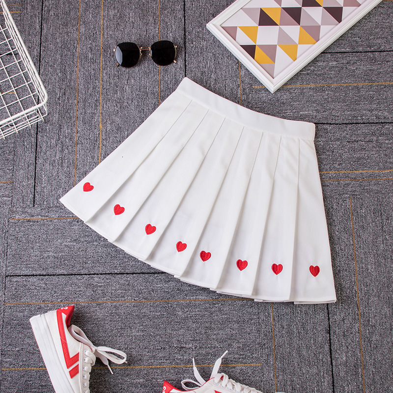 

2021 New Sweet Japanese Listen to Embroidered Micro Women' Skirts Will See Harajuku Kawaii Mini Skirt Plissada Schoolgirl Streetwear Clothe, Blue.