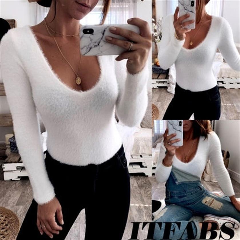 

long sleeve black bodysuit women romper v neck casual spring winter white body bodysuits streetwear, Black;white