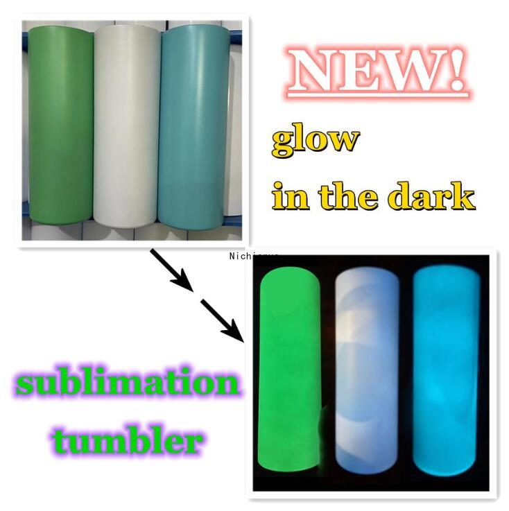 

20oz Sublimation luminous-paint straight tumblers glowing in the dark stainless steel water bottles coffee mugs double insulated cup FY4467, Extra fees not product