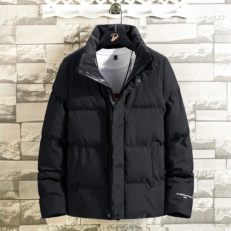 

Men's Down & Parkas Cotton Padded Jackets Men 2021 Fashion Casual Coats Jacket Male Outwear Solid Windproof For Men1, Black
