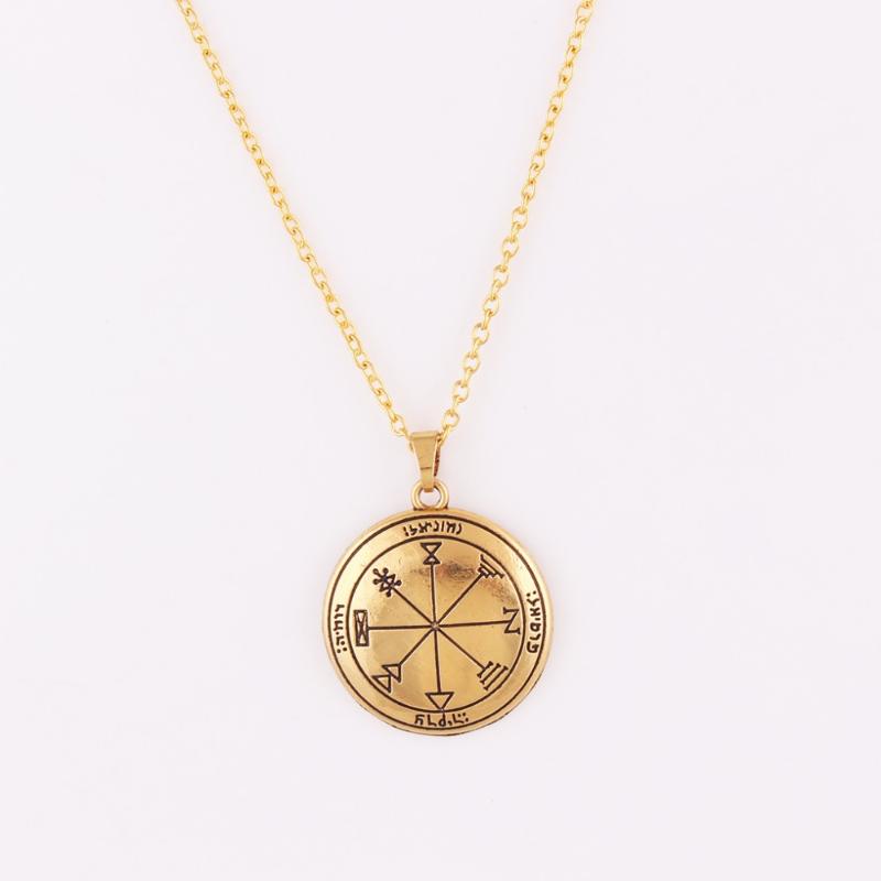 

Pendant Necklaces Link Chain First Pentacle Of Mars Talisman Solomon Religions Amulet Zinc Drop