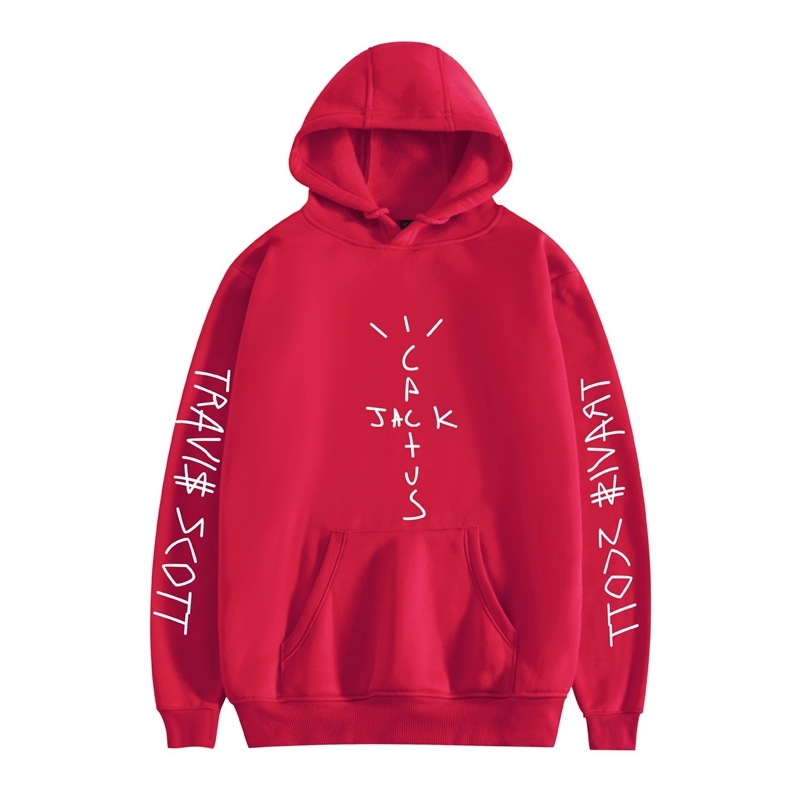 

Singer Travis Scott printed casual Hooded Sweater couple, Black