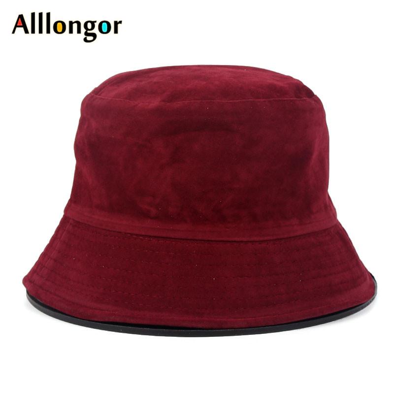 

Cloches Autumn 2021 Winter Suede Vintage Bucket Hat Women Hip Hop Korean Bob Chapeau Panama Fisherman Cap, Color4-khaki