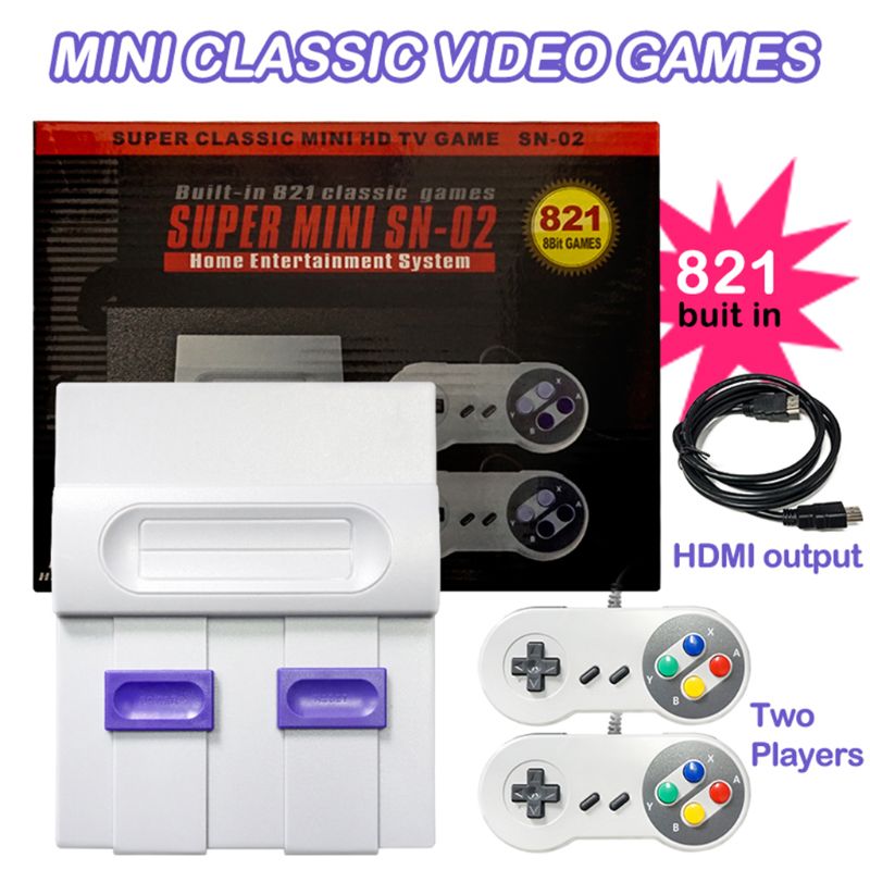 

HDTV 1080P Out TV 821 Game Console Video Handheld Games for SFC NES games consoles hot sale Children Family Gaming Machineree DHL Shipping