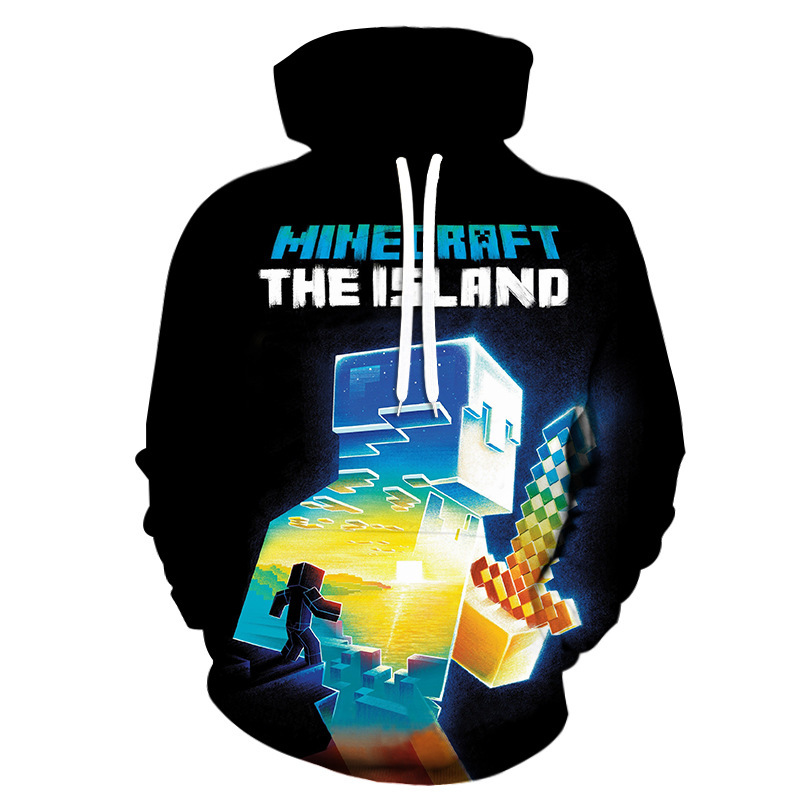 Men&#039;s Hoodie Long Sleeve Long Sweater Loose Comfortable Soft European and Style Color Printing ROBLOX REO 3D Shirt Minecraft-image-733959131