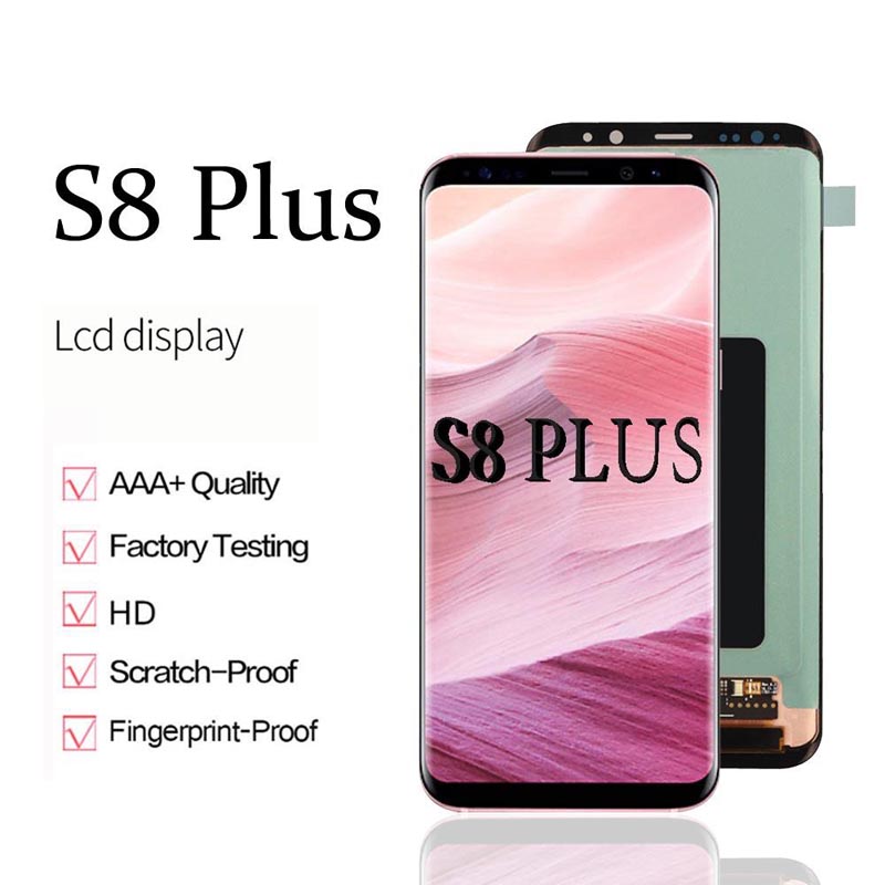 

Original Super Amoled for Samsung Galaxy S8 S8 Plus G955 G955F LCD with frame Display S8 Plus Touch Screen