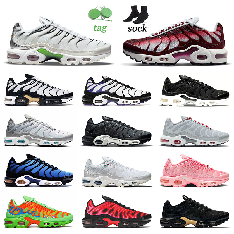 

2022 NIK Tn Plus SE Tuned Running Shoes Mens Women Neon Green University Red Wine White Metallic Grey Combo Hyper Blue Olive Reflective Air Cushion Max Sneakers Size 12, A46 sherbert 36-40