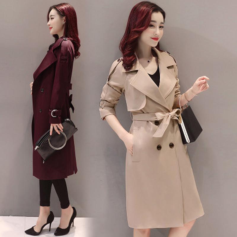 

Women's Trench Coats 2021 Spring And Autumn Fashion Long Windbreaker Jacket