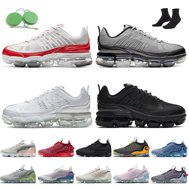 

Big Size US 13 Mens Running Shoes Women Sneakers High Quality Air Vapormax 360 University Red Metallic Silver Triple White Black Iridescent Vapor Max Sports Trainers, C50 magic ember 36-40