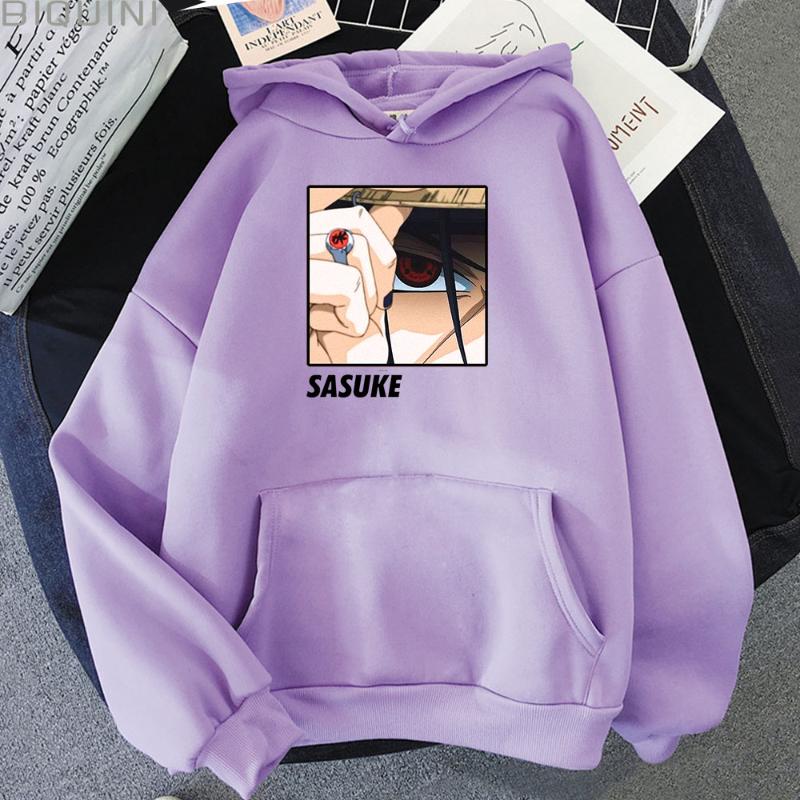 

Harajuku Hoodies Men Unisex Japanese Anime Uchiha Itachi Printed Male Female Streetwear Casual Oversized Sweatshirt Women, White