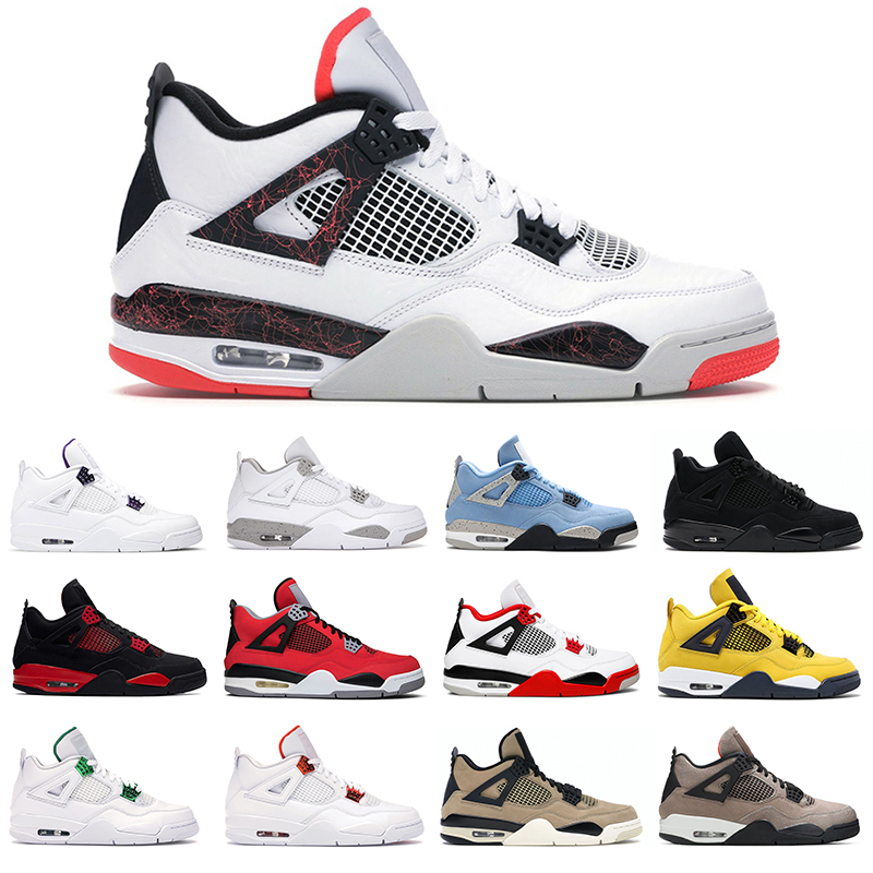 

2022 Jumpman 4 4s Basketball shoes for Men women Nostalgia Toro Bravo What The Neon sport sneakers mens trainer, Taupe haze #2