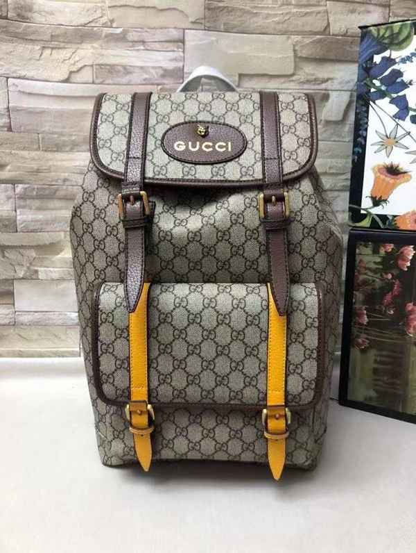 

GUCCI Luxury bags fashion high-quality large-capacity backpacks ladies GG leather purse designer bags 2 styles available, Grey