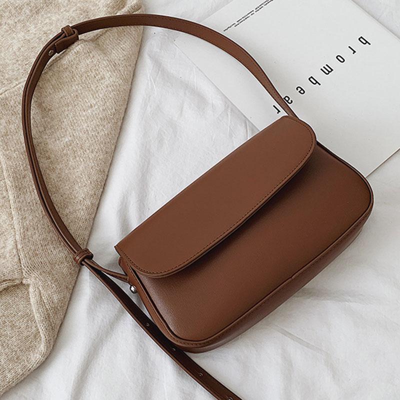 

Evening Bags Fashion Crossbody For Women PU Leather Mini Bag Clutches Casual Shoulder Messenger 2021 Solid Color, Black