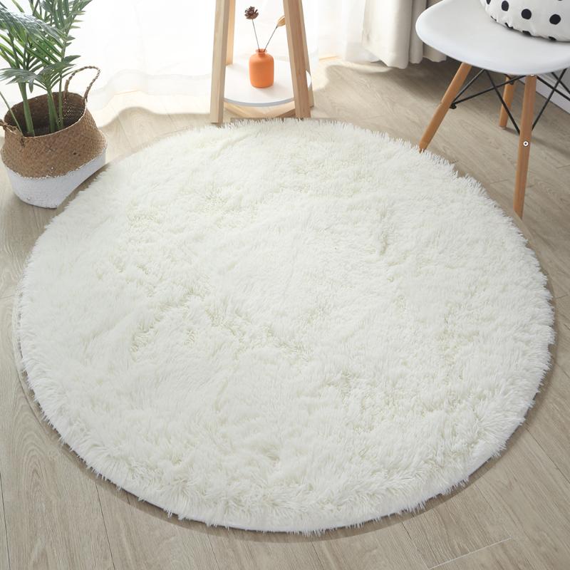 

Carpets Round Thick Carpet For Living Room Plush Rug Children Bed Fluffy Floor Home Decor Rugs Soft Velvet Mat