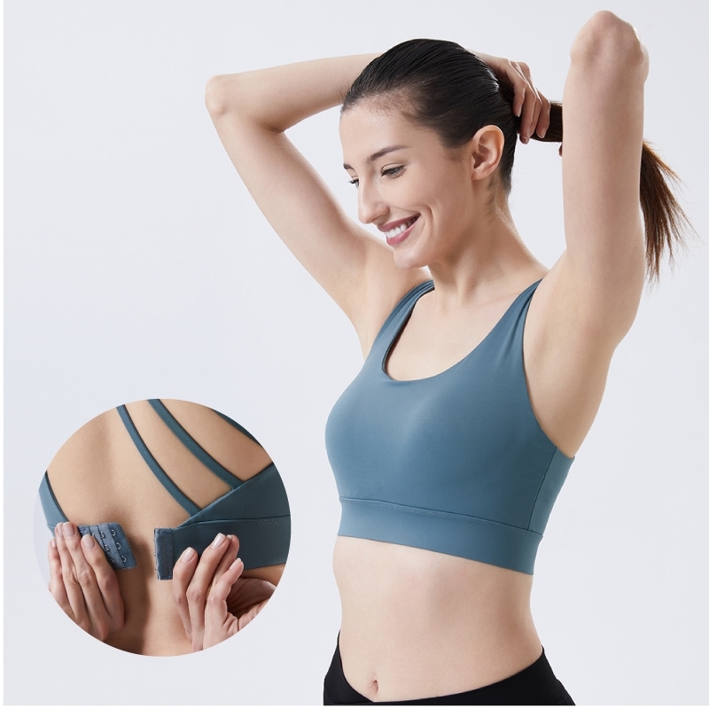 New fitness breasted sports underwear running breathable top large Yoga bra-image-702878474