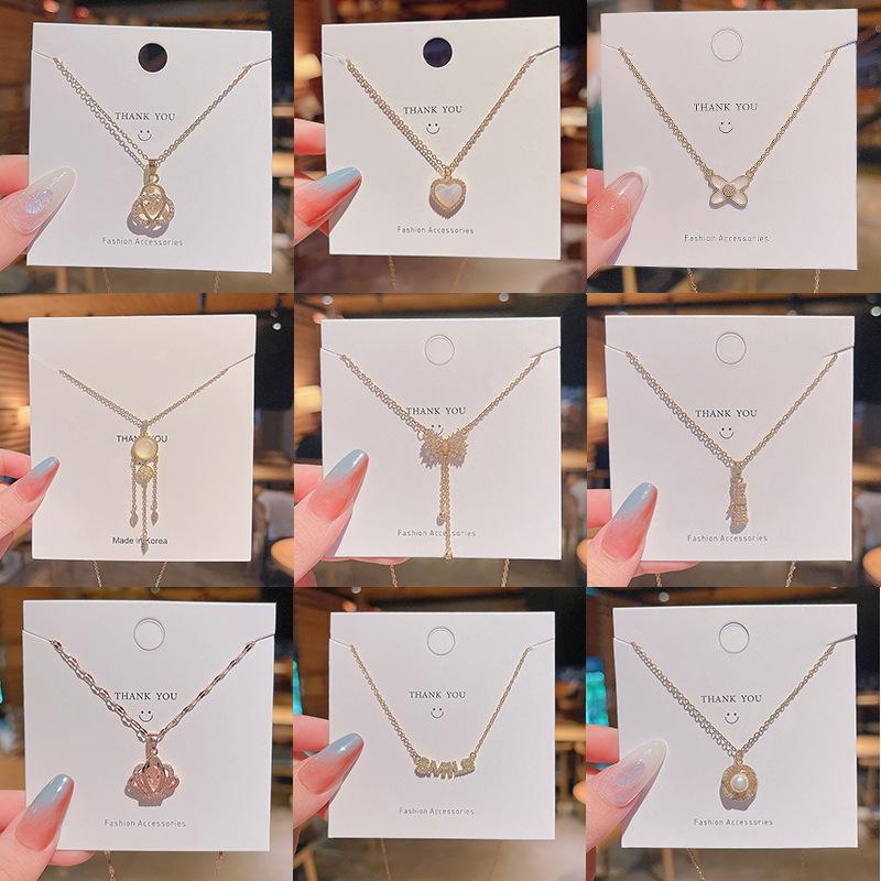 

Chains Titanium Steel Necklace Female Geometric Fashion Temperament Clavicle Chain, Silver