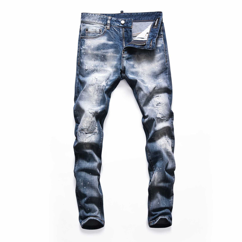 

Designer Mens Jeans Black Scratch Pant New Model Fashion Korean Style Top Quality Design Hole Patch Spliced Ripped Motorcycle Hip Hop Pants