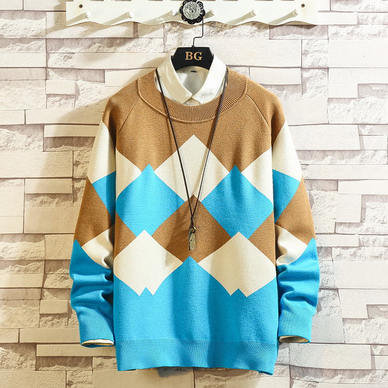 

2021 New Sweaters Men's Long Sleeves Autumn Spring Striped Pullover Knitted O-neck Plus Oversized 5xl U7uq, M109 4