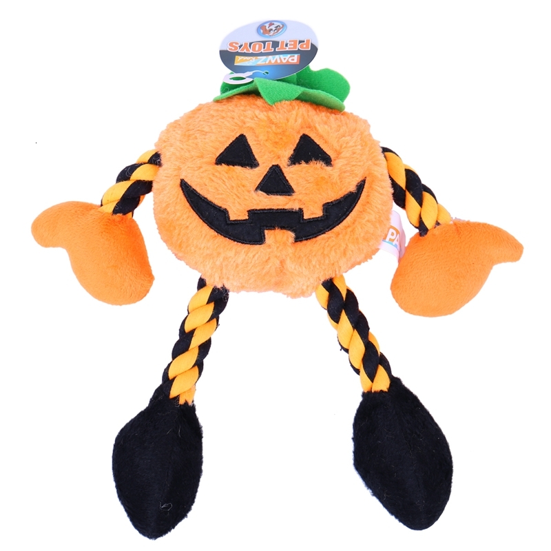 

2021 1 Pc Random Color New Halloween Puppy Dog Style Cord Ball Handicapped Chew Knot Durable Toy Trace Bone Rope Funny Tool St7l
