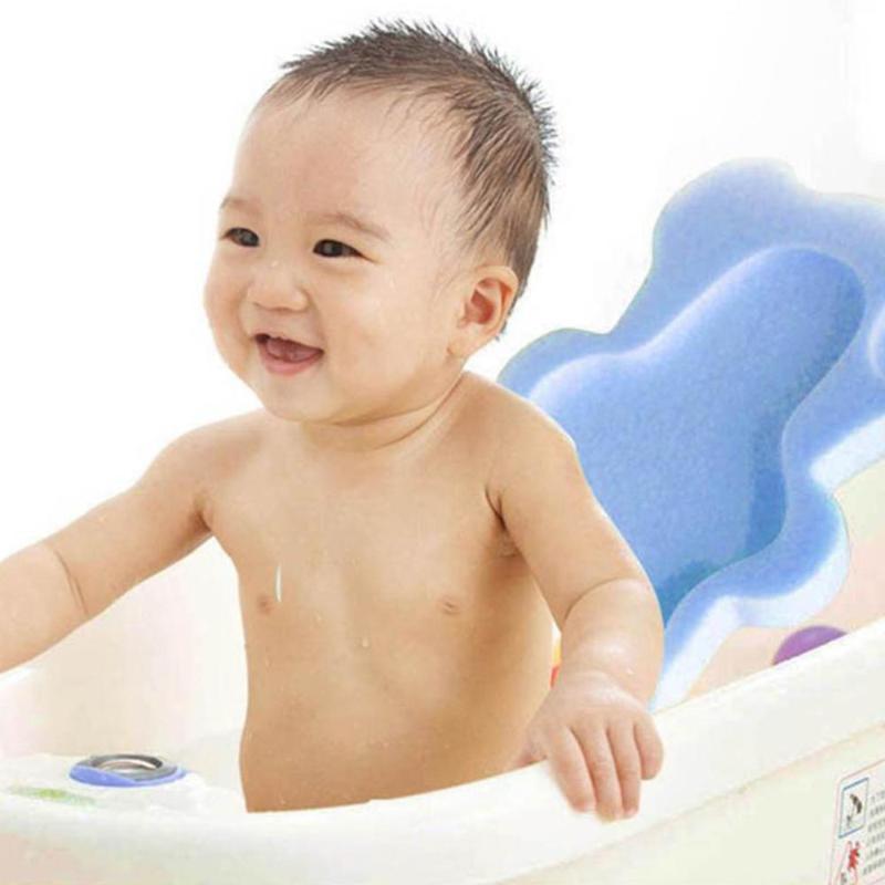 

Bathing Tubs & Seats Soft Baby Bath Mat With Seat Secure And Comfortable Infant Toddler Sponge Skid Proof Shower Cushion 3 Small Sponges