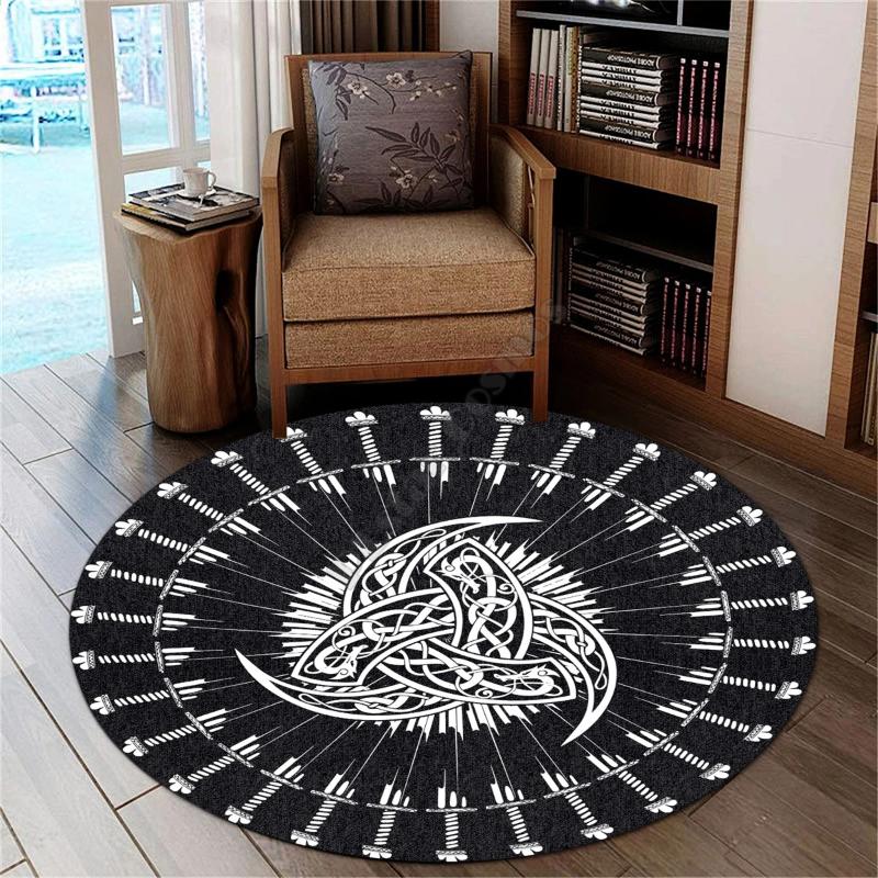 

Carpets Viking Style Carpet Horn Of Odin 3D All Over Printed Rug Non-slip Mat Dining Living Room Soft Bedroom