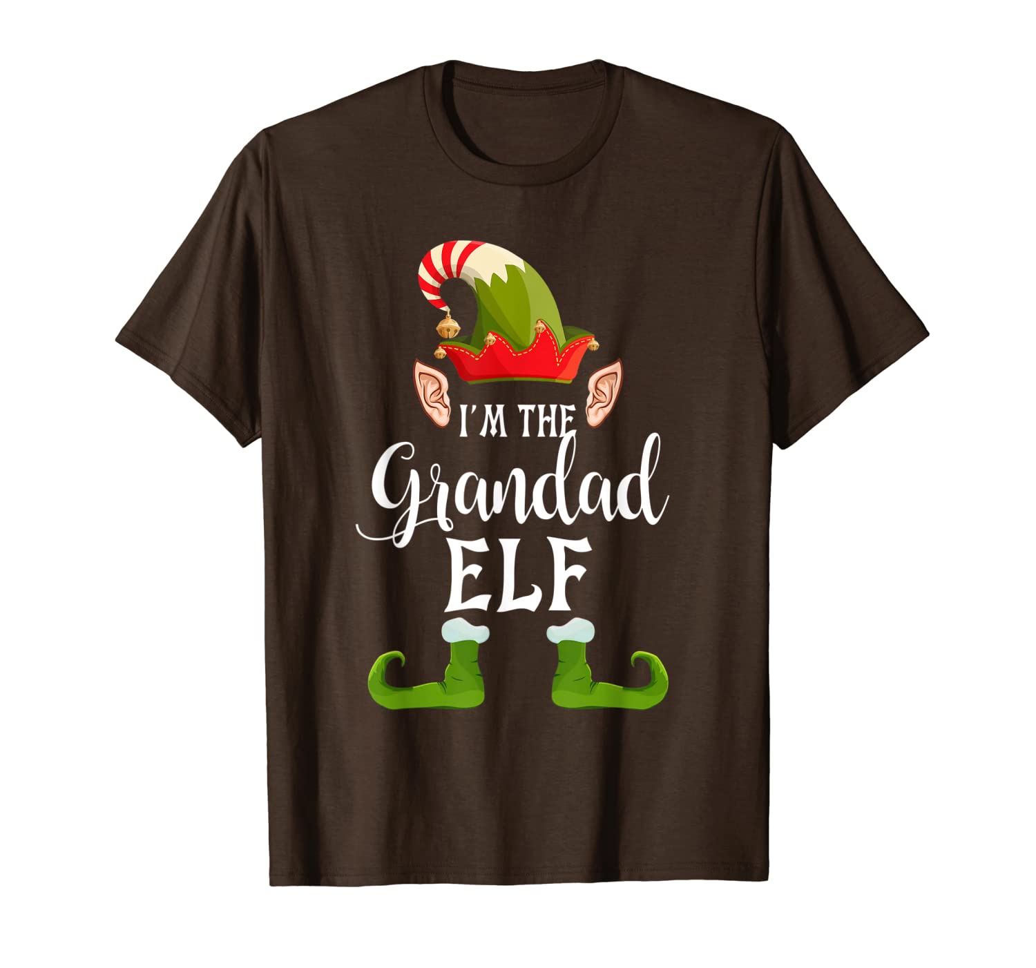 

i'm the grandad elf matching family t-shirt t-shirt, White;black
