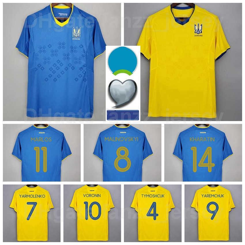 

2021 2022 Soccer Ukraine Jerseys National Team Roman Yaremchuk Andriy Yarmolenko Ruslan Malinovskyi Oleksandr Zinchenko Bezus Blue Yellow Football Shirt Kits, With patch
